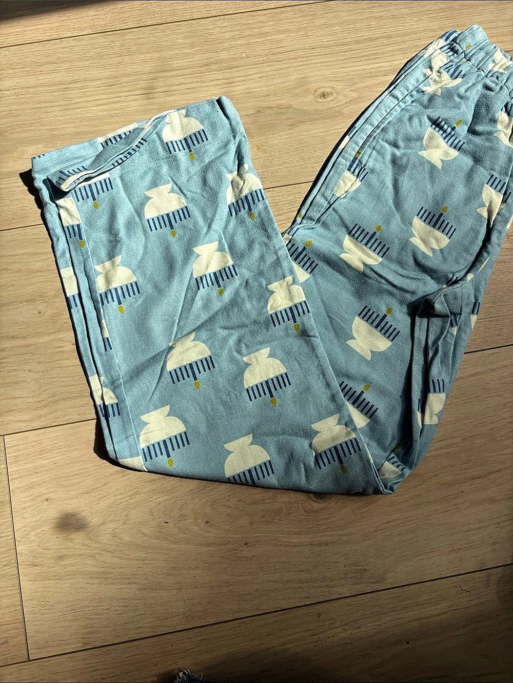 Hanna Andersson Hanukkah Menorah Print Pajama Pants XXS